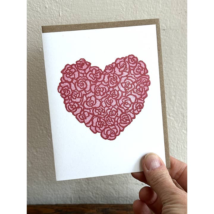 Lynn-oleum – Cartão de amor por atacado – CARTÃO CORAÇÃO FLORAL1