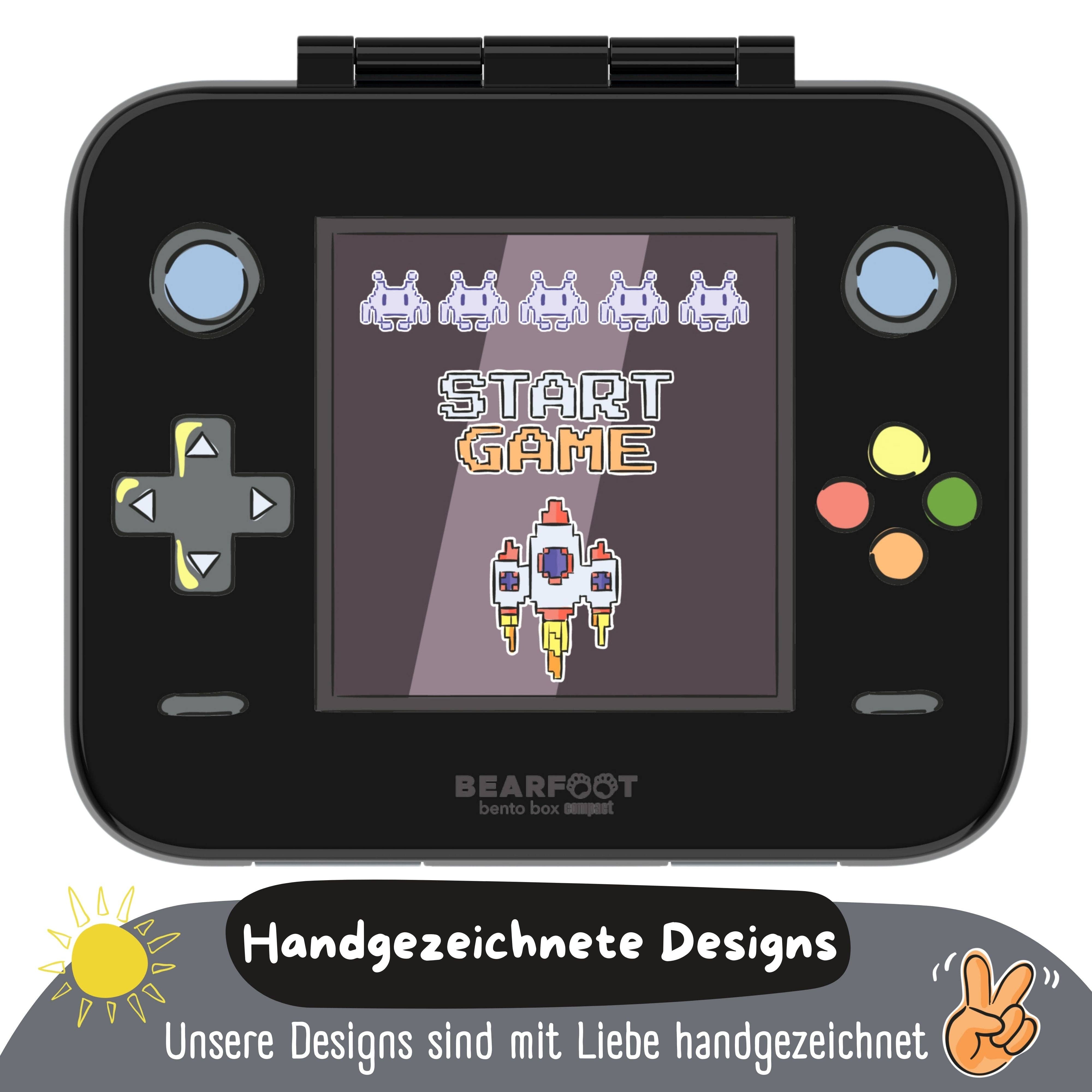 BEARFOOT - Wholesale Lunch Bag/Box - Kids - Lunchbox with compartments, lightweight & leak-proof - Game black7