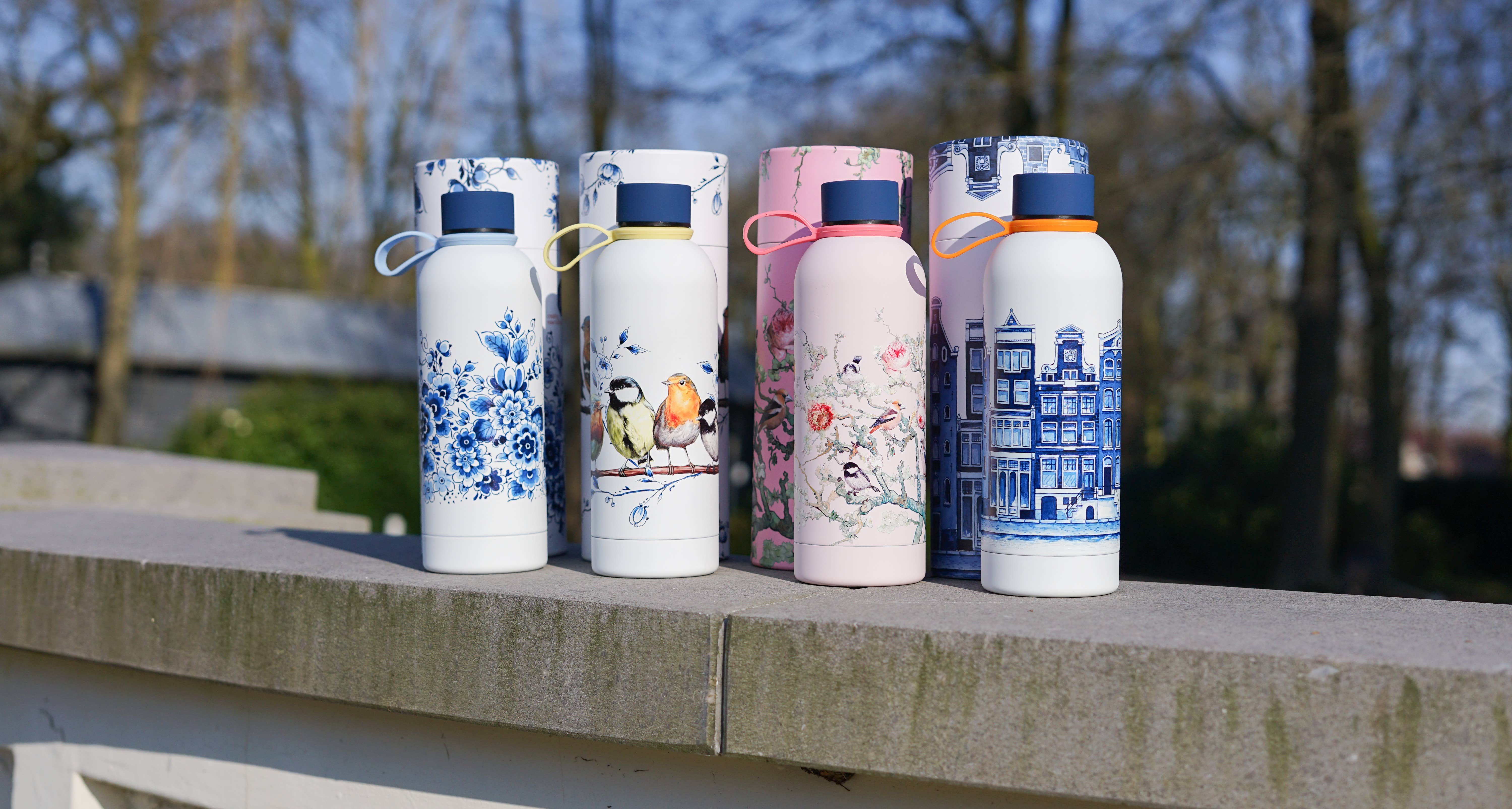 Heinen Delfts Blauw - Wholesale Water Bottle - Water Bottle Forest Birds2