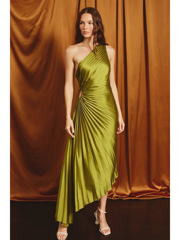 Dress Forum - Wholesale Dress - Women's - Olympia Asymmetrical Pleated Maxi Dress (1)63