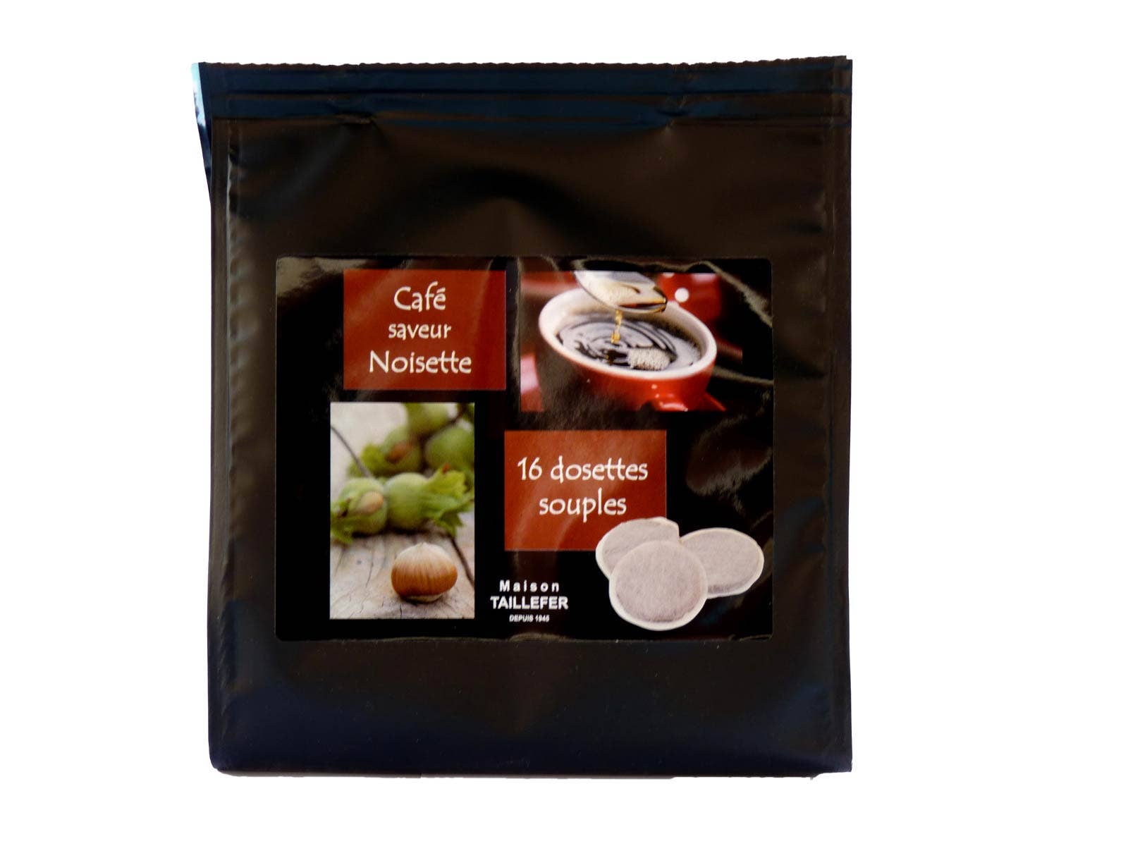 MAISON TAILLFER - Venta al por mayor Café instantáneo/expreso - VAINA DE CAFÉ SABOR AVELLANA (16 VAINAS)0