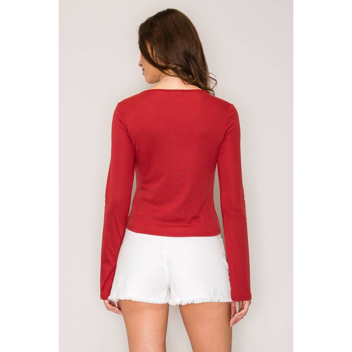 Popular 21 – wholesale Knit top – Women's – 3 Tie Flared Long Sleeve Top3