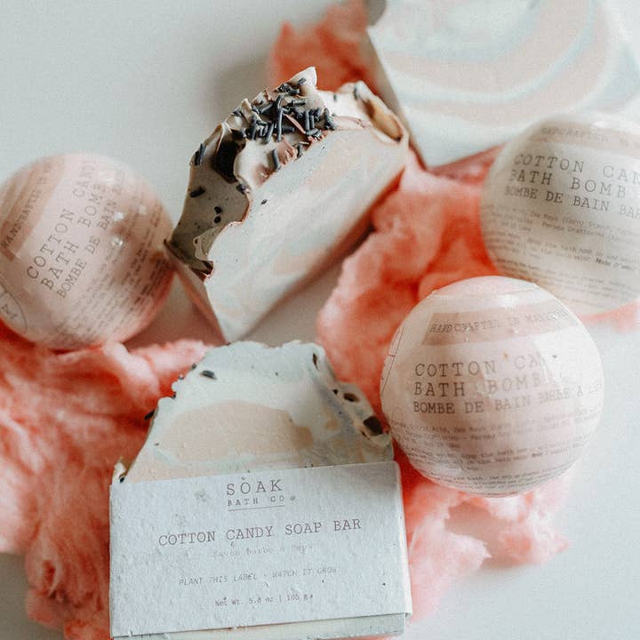 SOAK Bath Co - Wholesale Bath Bomb/Fizz - Cotton Candy Bath Bomb - Made in Canada1