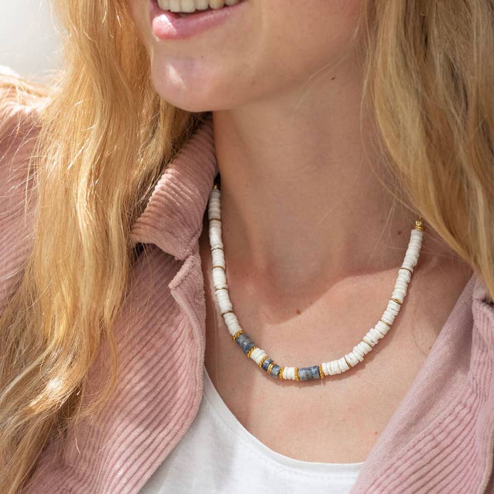 La Petite Épicerie - Wholesale DIY Craft Kit - DIY JEWELRY KIT - My Heishi and Jasper Pearl Necklace1