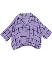 Ninetta Top in Lilac Square Print for wholesale by Caposhie