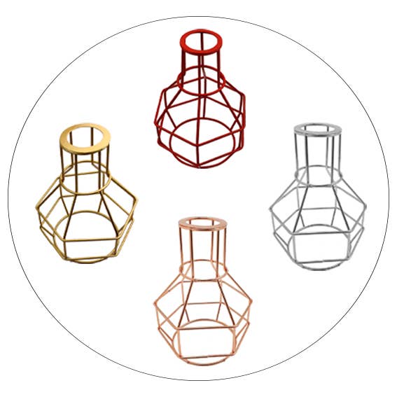 Ledsone - Wholesale Lampshade - Vintage metal light cage wire frame nest shape shade10