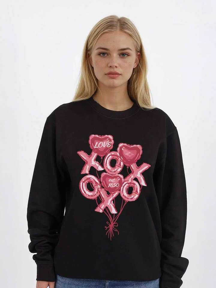 Camisola de Amor com Estampa Valentine XOXO por atacado de Missi Clothing