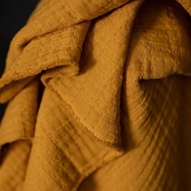 Merchant and Mills - Wholesale Fabric - Soft Stitch Ginger & Honey Jacquard Cotton1