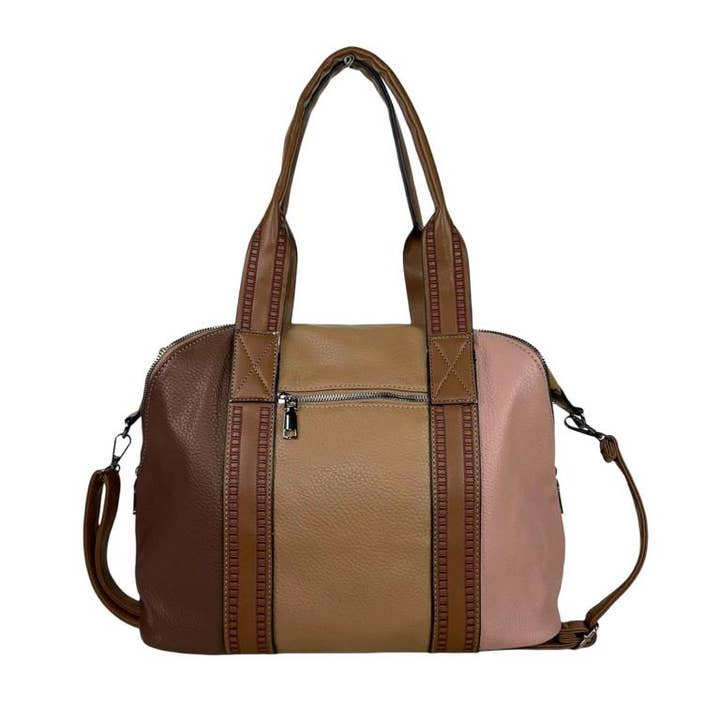 Chenson & Gorett – wholesale Top handle bag – women's – Multicolor Synthetic Bag with Outer Pockets. Rebates