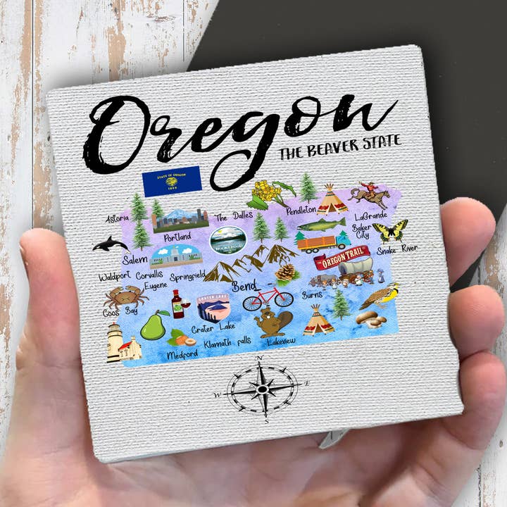 Imán de Nevera con Mapa del Estado de Oregón para venta al por mayor de Avery Lane Gifts