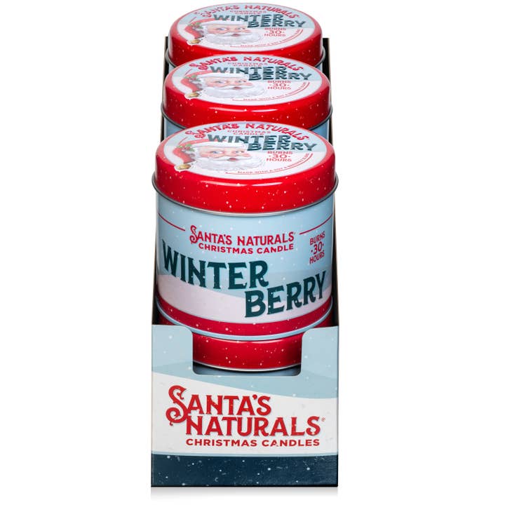 Santa's Naturals - Wholesale Jar/Filled Candle - Christmas Candle in Winter Berry 9oz ($7.50 each)6