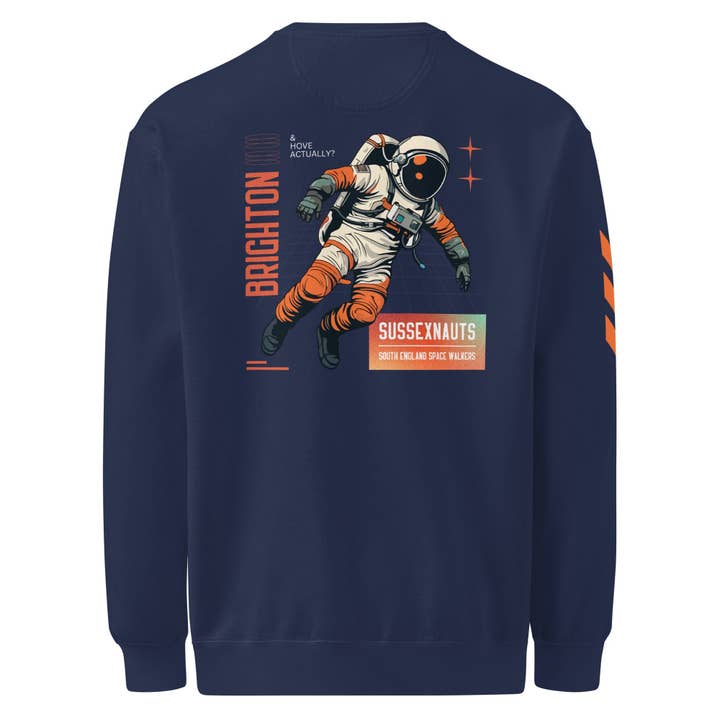 Brighton & Hove Astronaut (Sussexnaut) Sweatshirt | Unisex | Garment-dyed for wholesale by Jolly & Goode