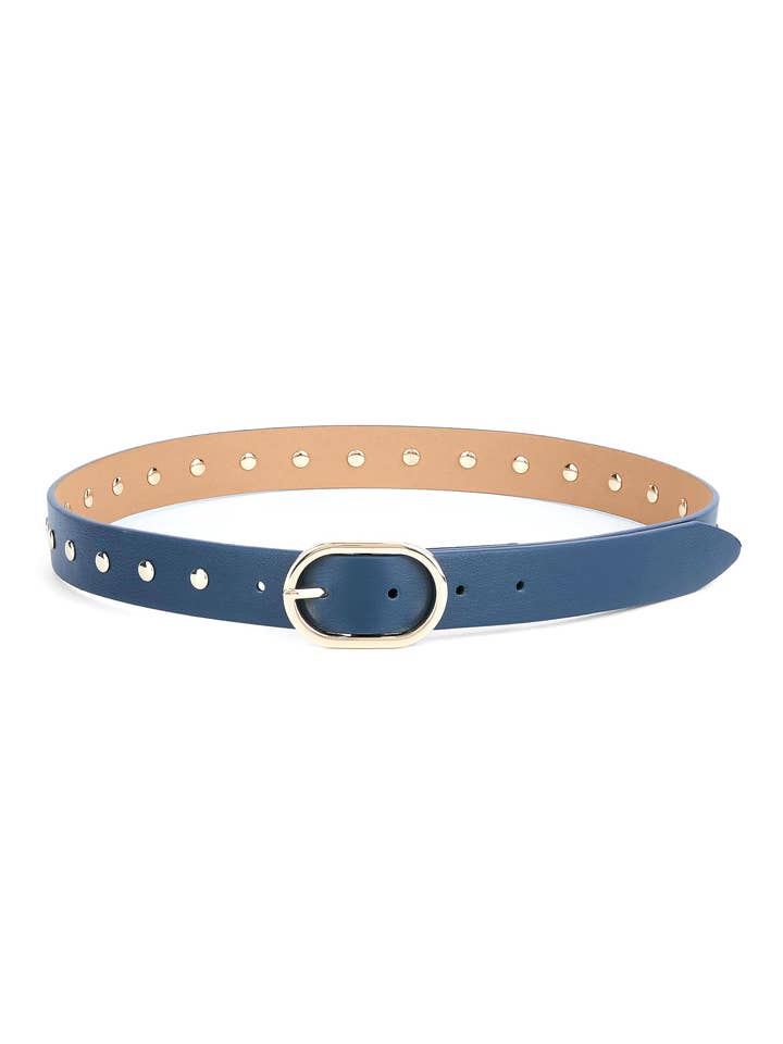 Boyfriend Stud Belt in Denim for wholesale by Ettika