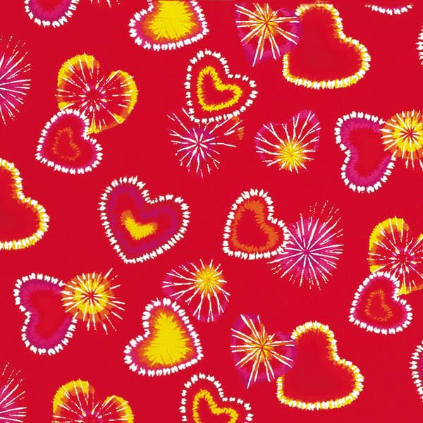 Retro Red Hearts - Bandanna - 22" MADE IN USA for wholesale by The Bandanna Company