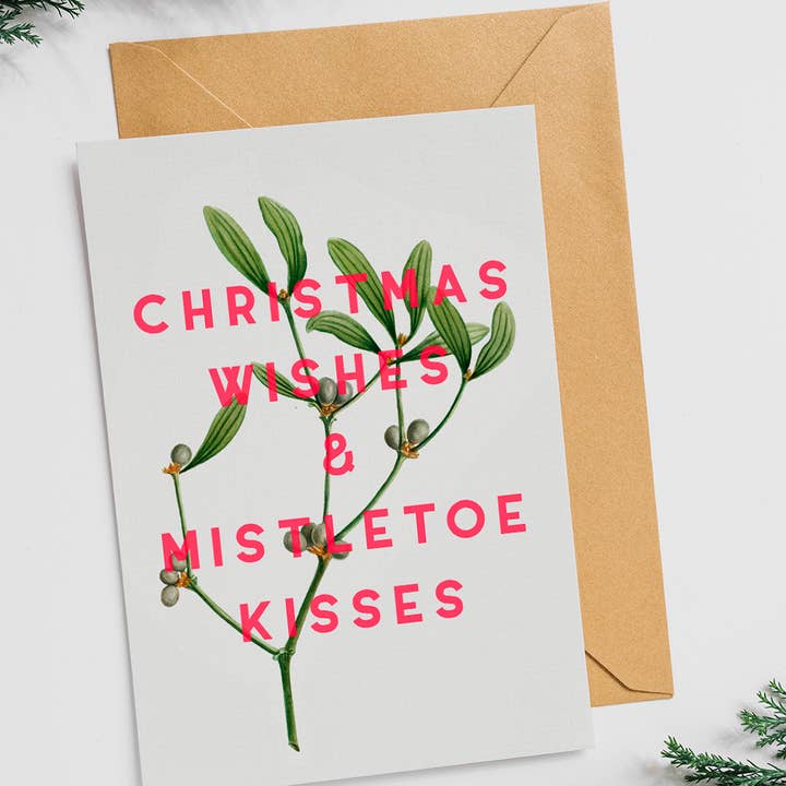 Christmas Wishes & Mistletoe Kisses for wholesale by The 13 Prints