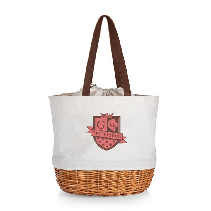 Harry Potter Coronado Canvas and Willow Basket Tote for wholesale by Picnic Time Family of Brands