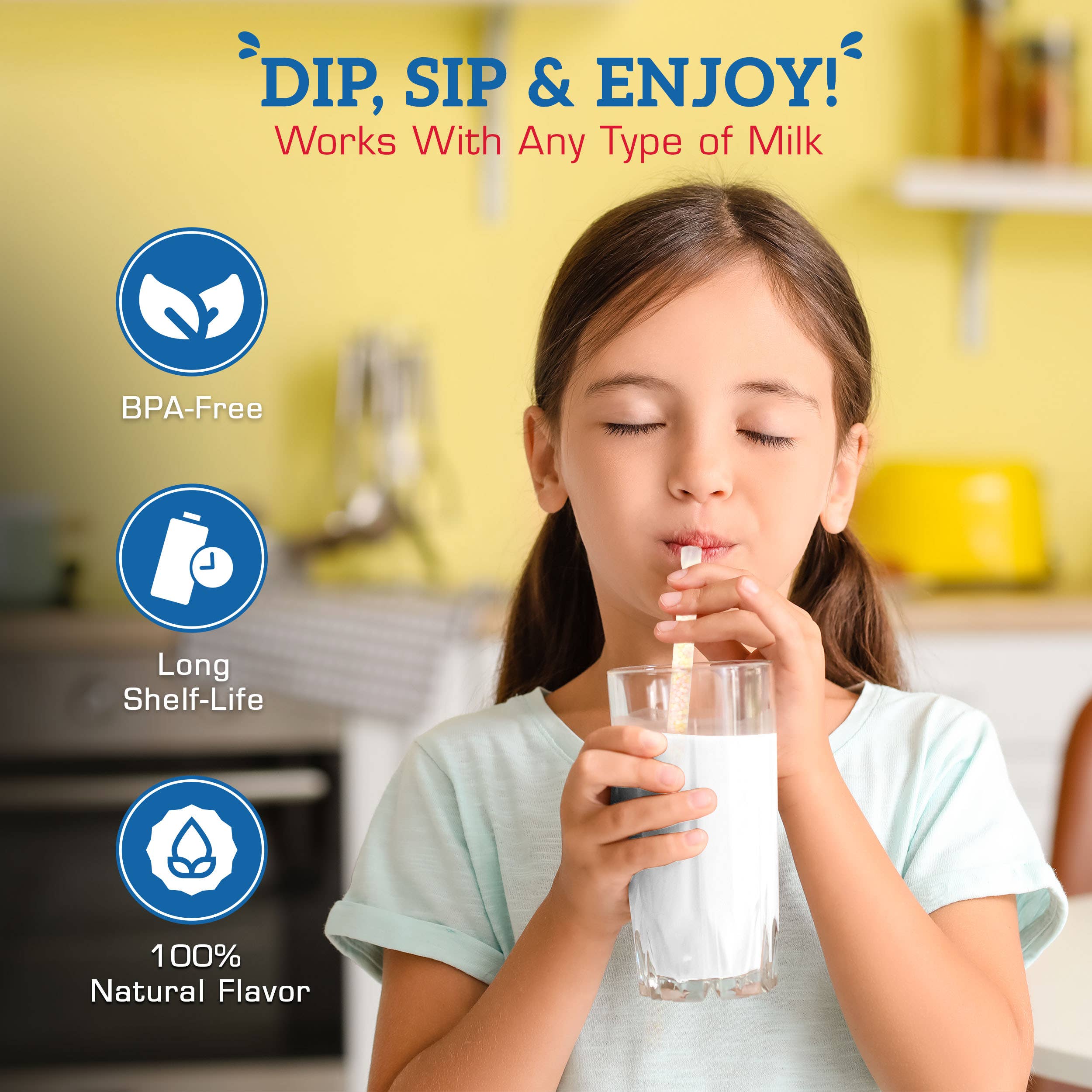 Zimply Foods - Wholesale Drinking Straw - 5 Pack Cookies and Cream Flavor Milk Flavoring Straws3