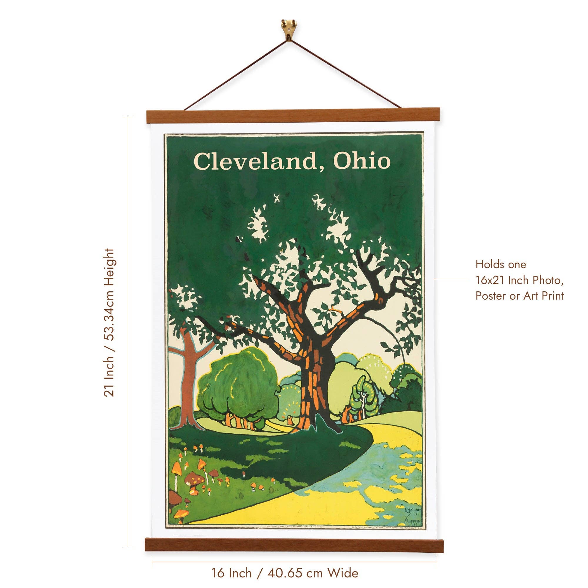 Vintage Banners – wholesale Konsttryck – Cleveland Tree Vintage reseaffisch - Impressionistisk Ohio Nature Heminredning 1