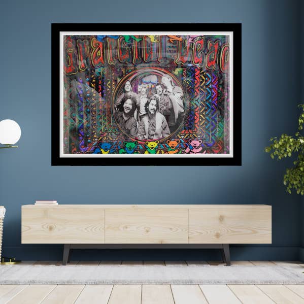 Grateful Dead Tribute Framed 16x20 Glass Print Collage for wholesale by Sports Legends and More