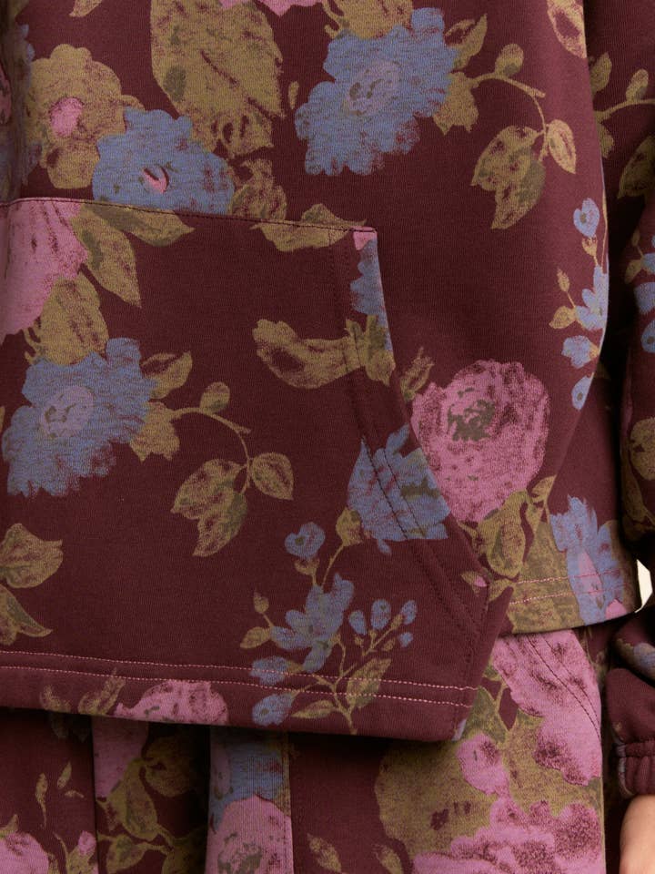 Davi & Dani - Wholesale Top & Pant Set (NOT Loungewear) - Women's - FLOWER PRINTED SWEATSHIRT TOP ELASTIC WAIST PANTS11