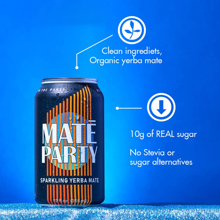 Maté Party – wholesale Soda/kolsyrad dryck – Maté Party - Lätt söt mousserande yerba mate