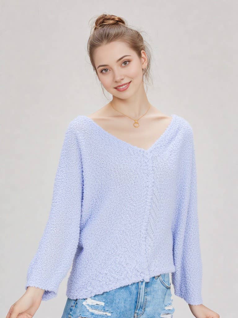 AZUL 12W2249N-Solid top aconchegante em malha suave para venda a revendedores na Faire2