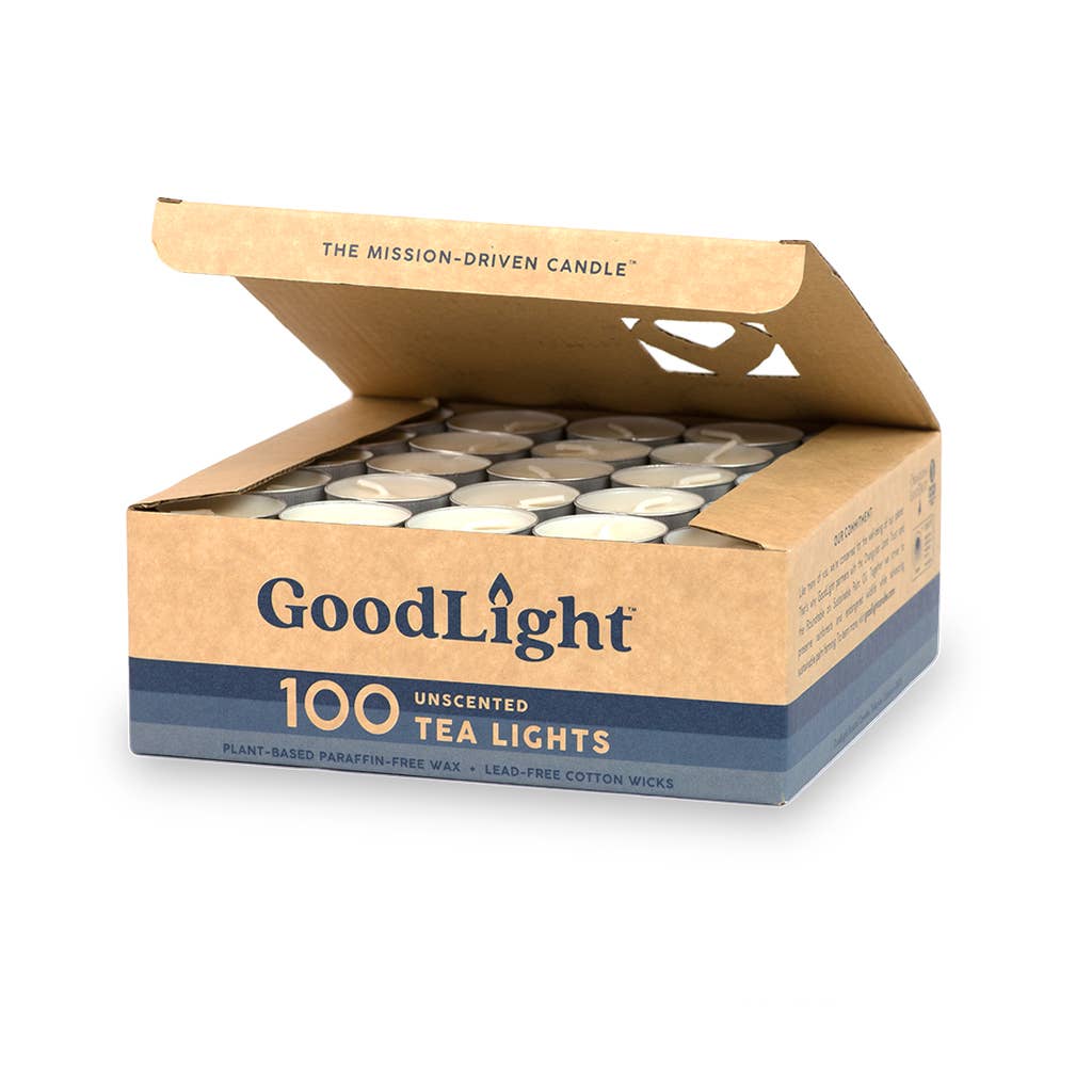 GoodLight Natural Candles – Velas aromáticas por atacado – Velas de Luz de Chá Sem Perfume | Caixa de 100 Contas3