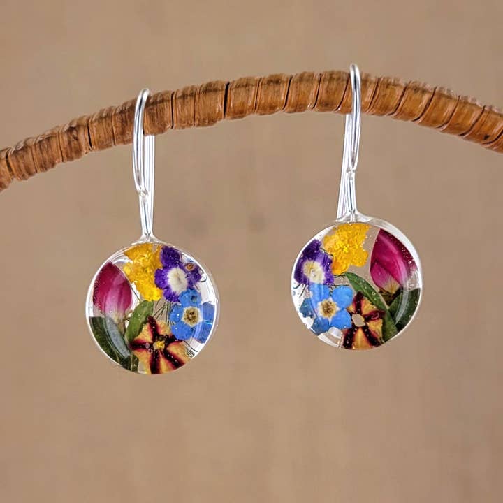 Round Flower Earring XEMR-E3 for wholesale by Sadie Green's Jewelry