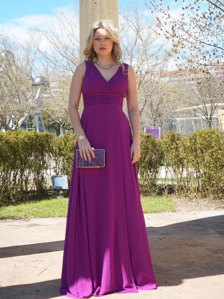 Long dress R1465 for wholesale by Invitadissimas