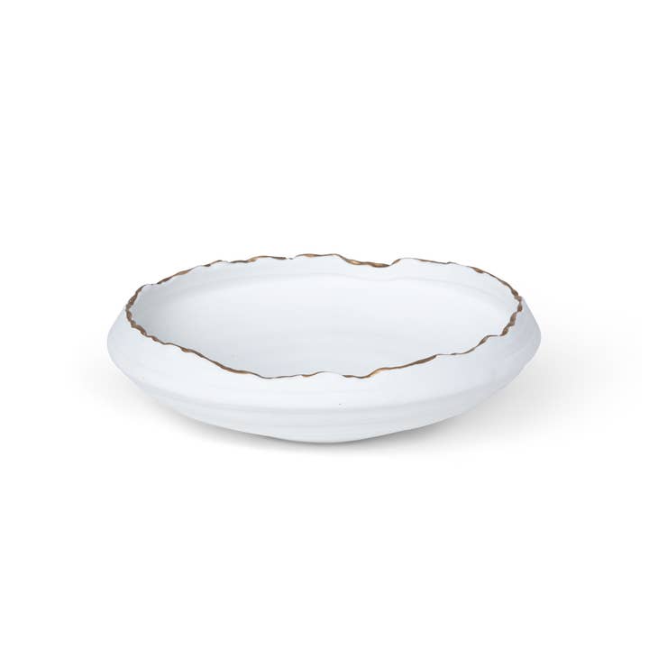 Park Hill Collection - Wholesale Decorative Plate/Dish/Bowl - Gilded Organic Edge Shallow Bowl, 9.25"1