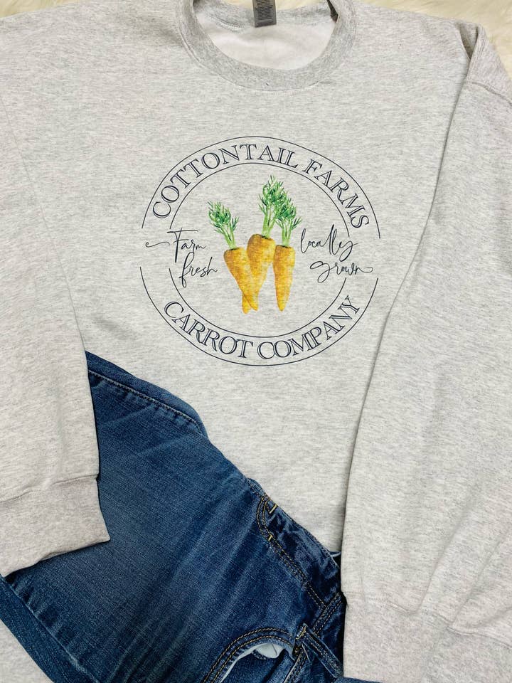 Moletom sublimado Cottontail Farms Carrot Company Páscoa por atacado de Neat Creations