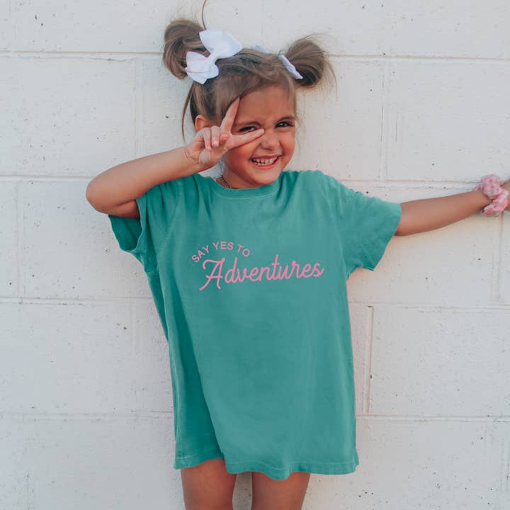Holland Ave Clothing - Wholesale Screen Printed T-Shirt - Kids - Kids' Comfort Colors T-Shirt - Say Yes to Adventure