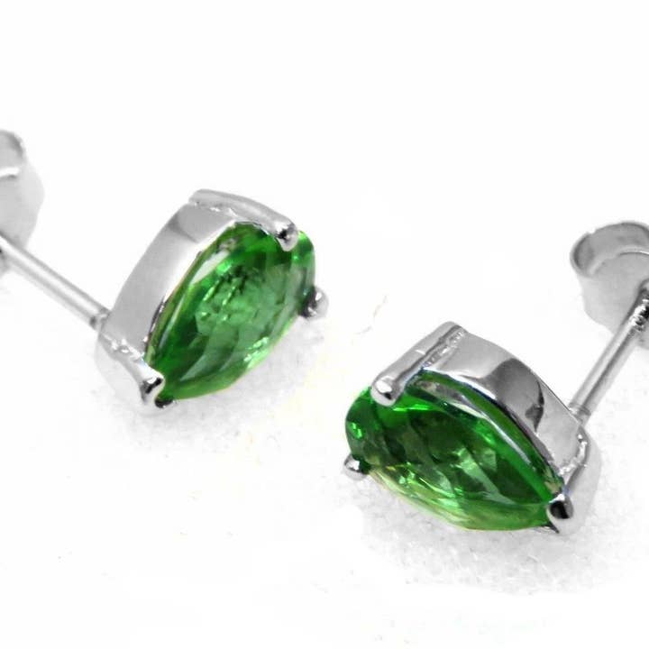 Twan Kee Jewelry - Wholesale Stud/Post Earrings - E60709P Mt St Helens Helenite Pear Shape Stud Earrings3