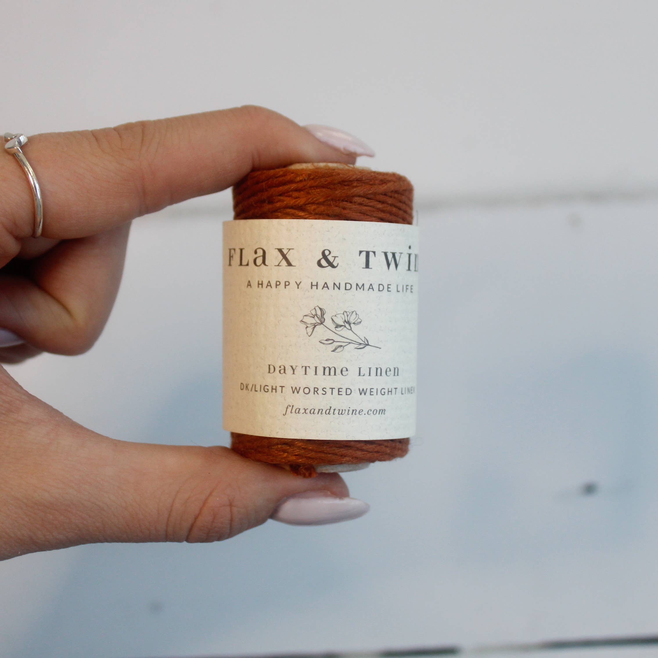 Flax & Twine – Fio por atacado – Roupa diurna de linho e barbante - DK/peso leve penteado10