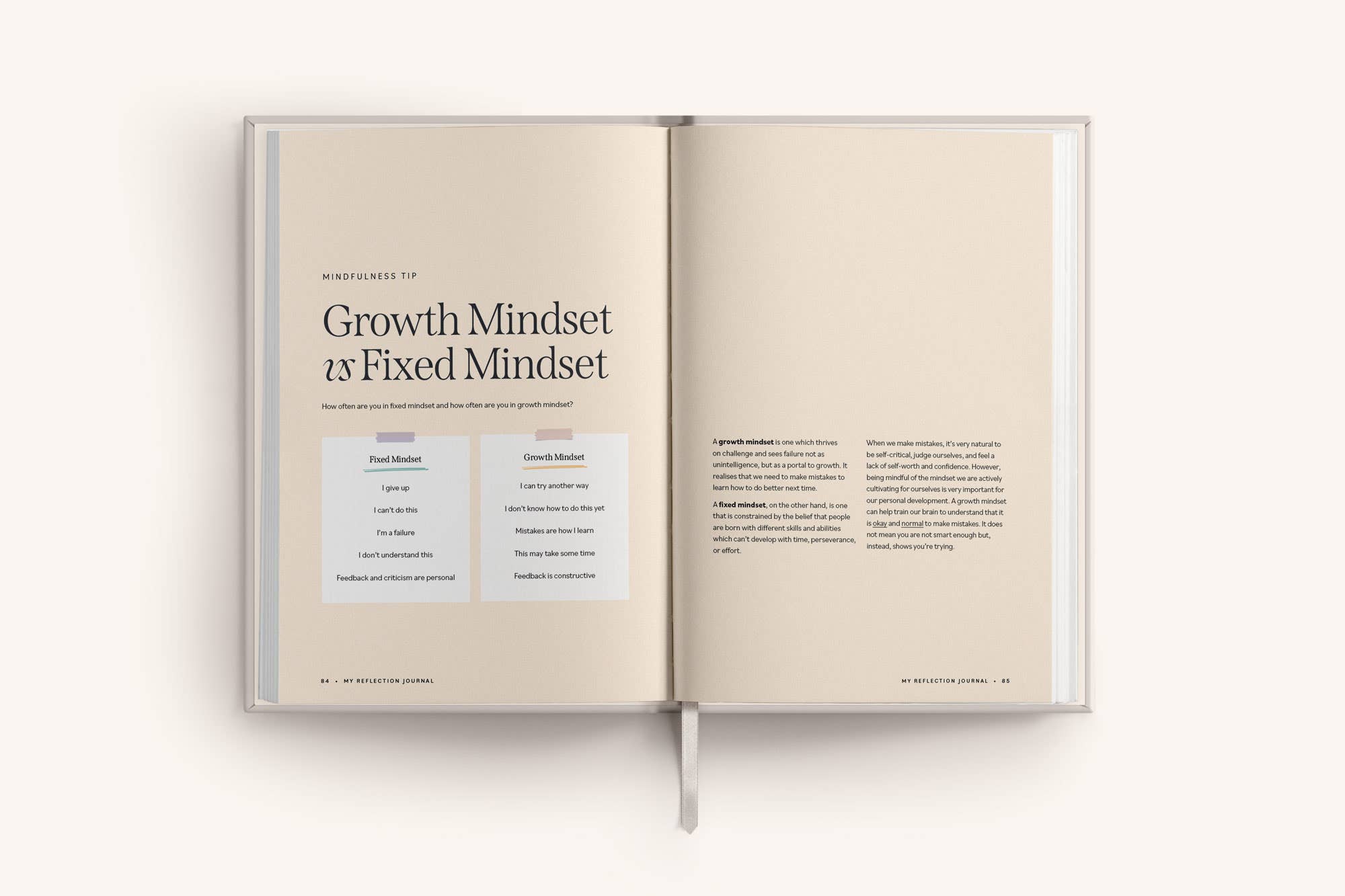 Mindful Champs - Vente Journal intime - Journal de réflexion quotidien pour adultes - 6 mois10