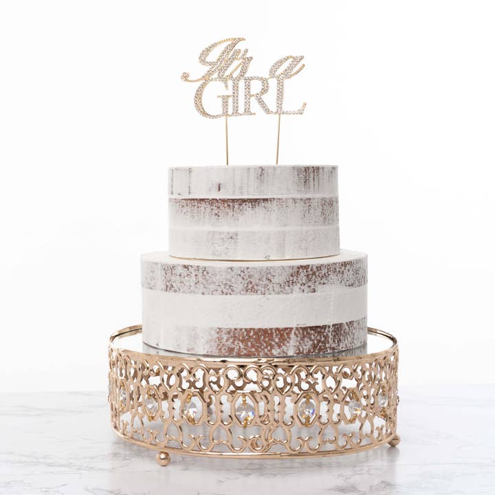 It's a Girl Cake Topper - Gold for wholesale on Faire4