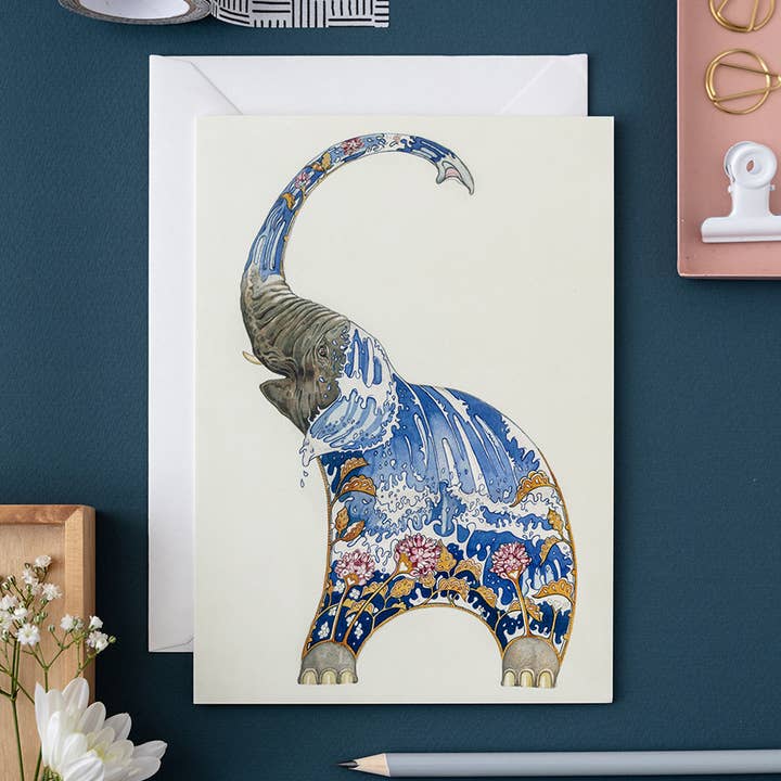 Elephant Squirting Water Card for wholesale by The DM Collection ( We cover US import Duties)