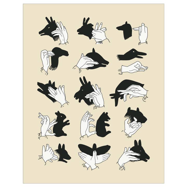 Fridgedoor - Wholesale Everyday Greeting Card - 5'' x 7'' Shadow Puppets Greeting Card