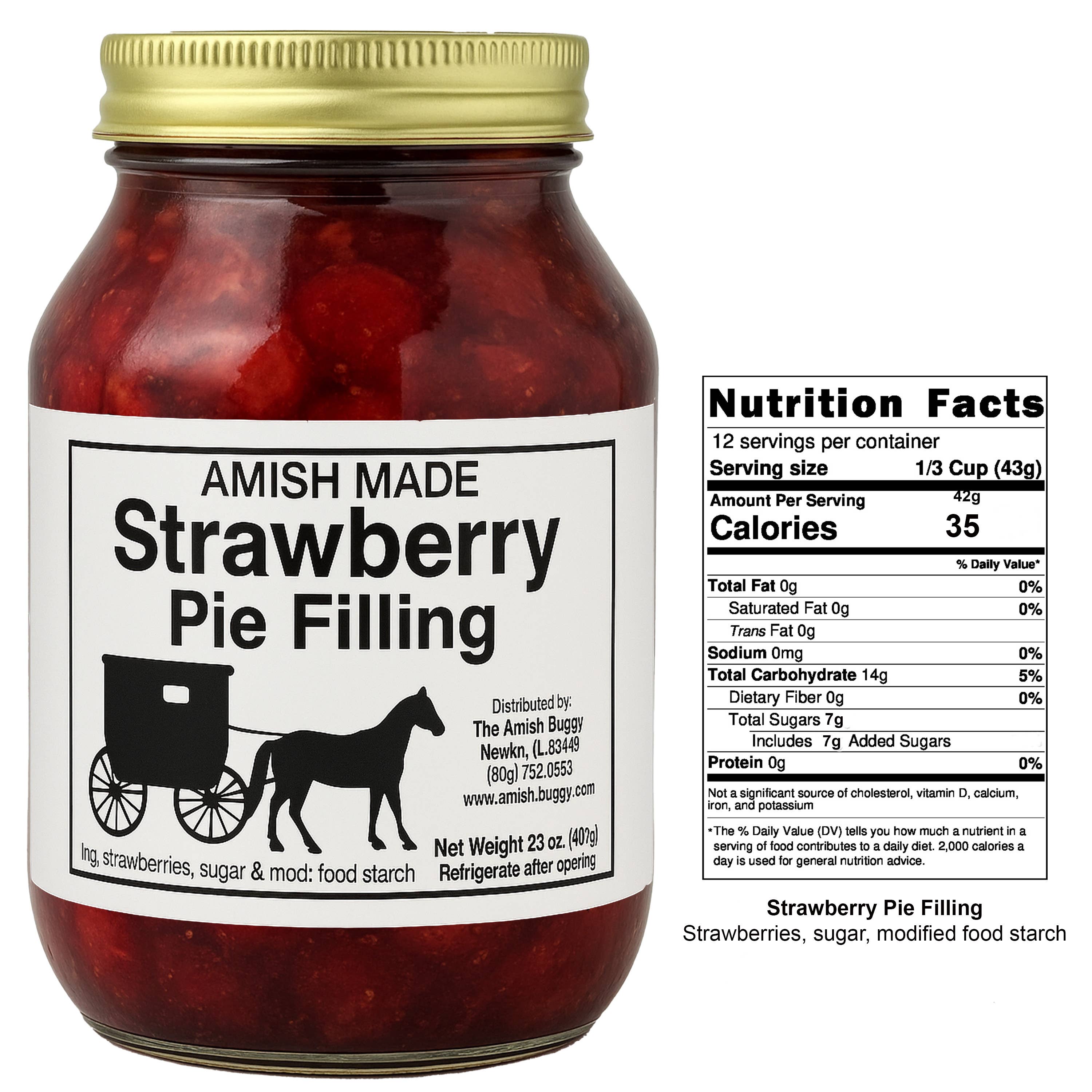 Arndt's Fudgery LLC - Wholesale Jam/Jelly - Amish Pie Filling - 32 Oz Jar23