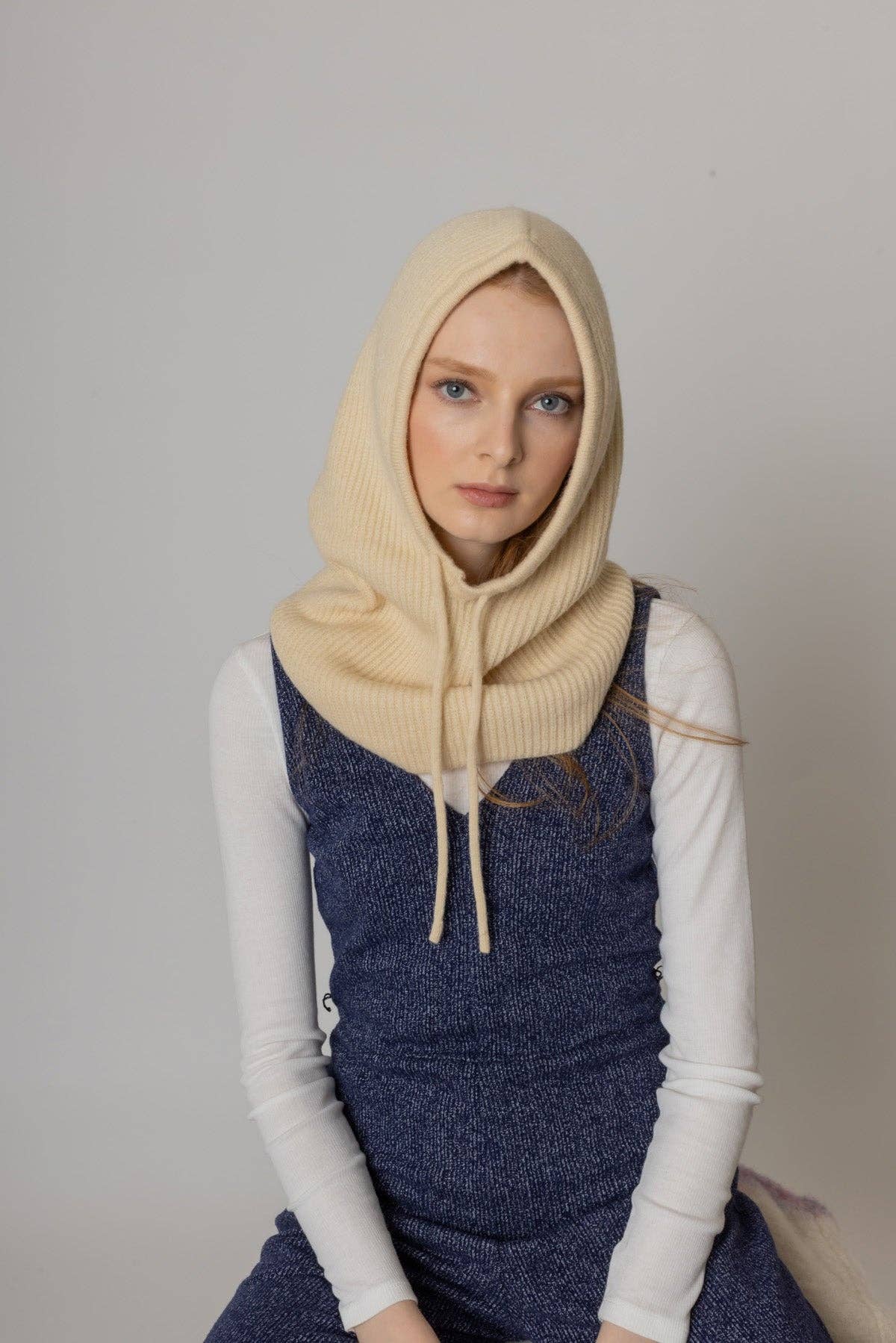 Do Everything In Love® - Wholesale Balaclava - Women's - Solid Knit Drawstring Snoodie (Balaclava)3