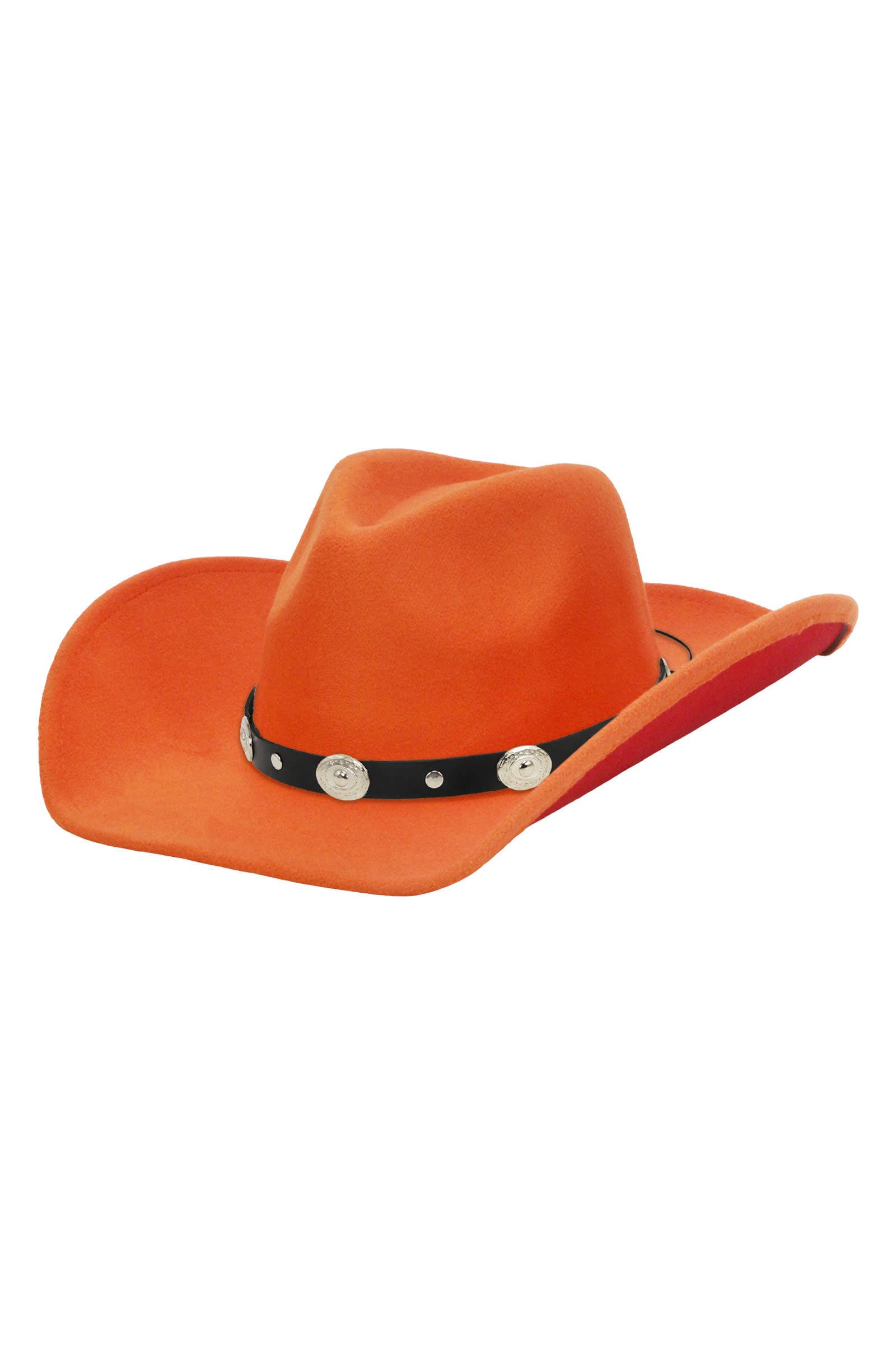 Cap Zone - Wholesale Cowboyhoed - Uniseks - Concho-riem tweekleurige cowboyhoed van imitatievilt9