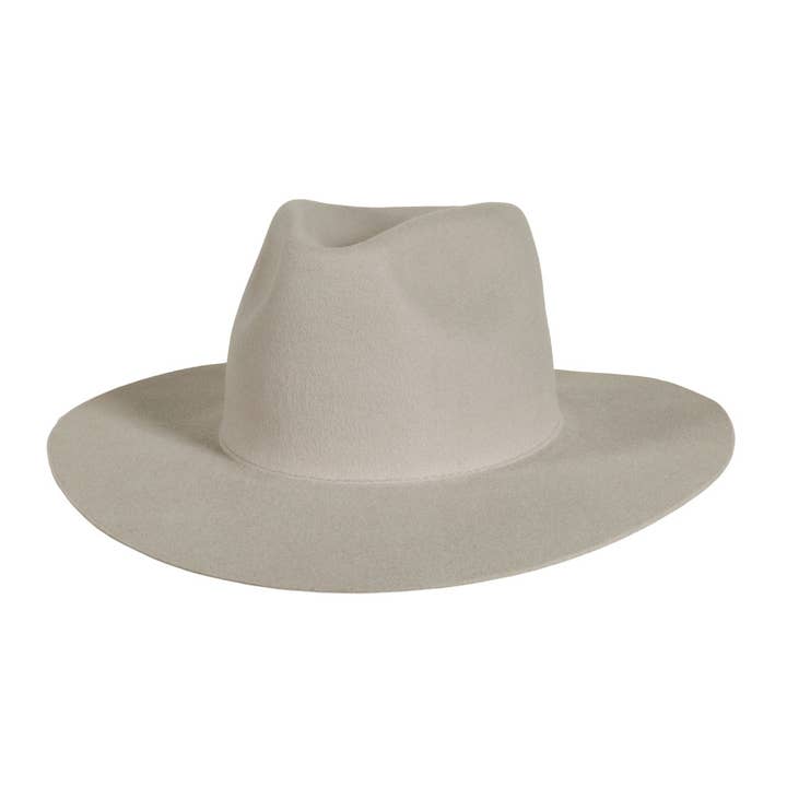 American Hat Makers - Wholesale Fedora - Unisex - 100% Wool Felt Flat Brim Fedora Hat - Style Rancher3