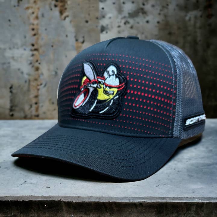 Hat - Dodge Scat Pack Rumble SnapBack Trucker - Black/Charcoal/Red for wholesale by Detroit Shirt Co.