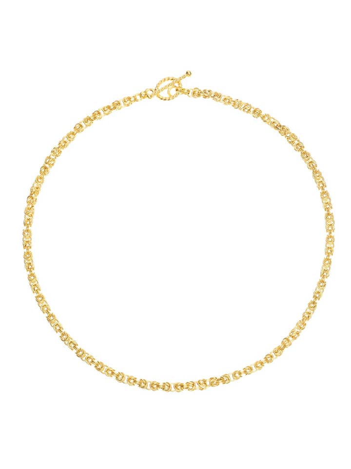 Elegante collana girocollo a catena attorcigliata per la vendita all'ingrosso da parte di Nayla Jewelry