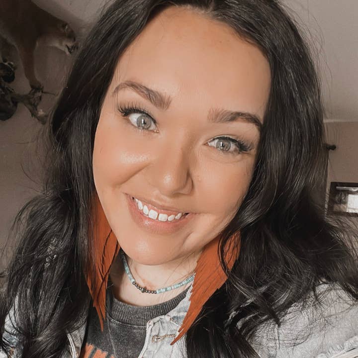 Fringed In Faith - Wholesale Tassel Earrings - Dawson Fringe Feather | Teal4