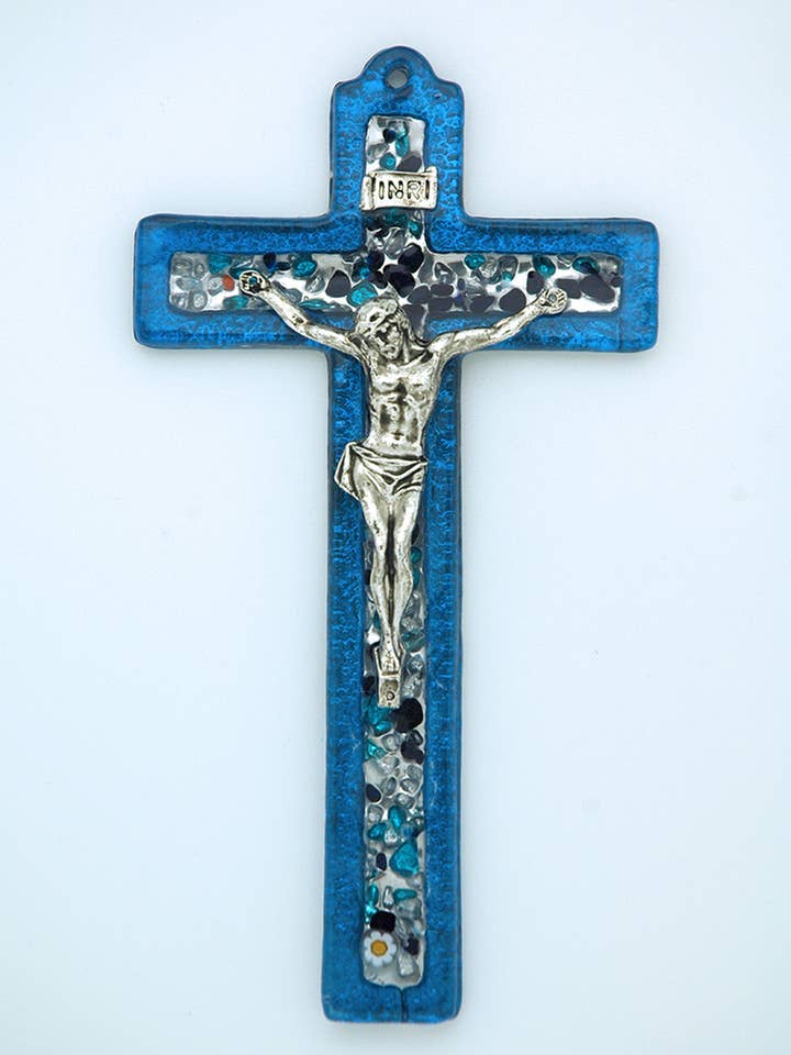 IG2430 - Murano Glass Crucifix for wholesale by Contreras Designs