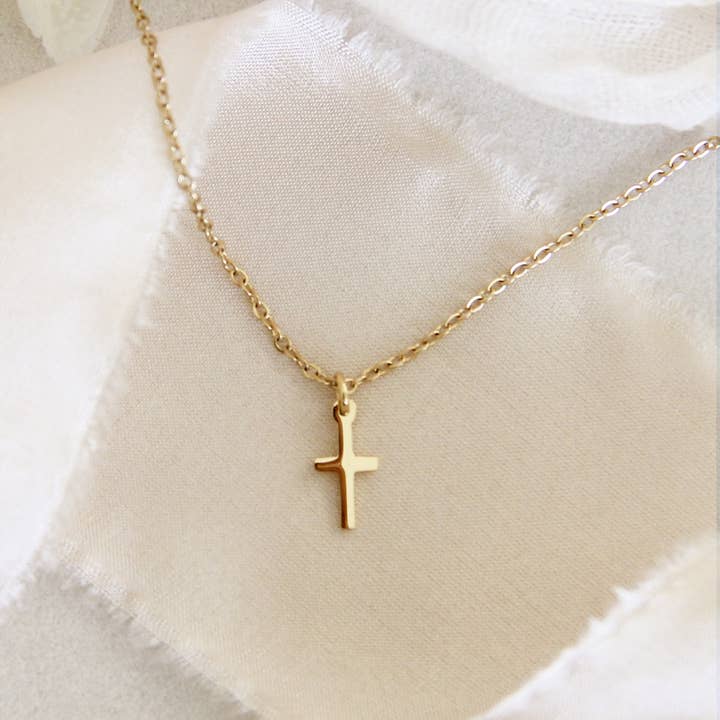 LoveStory Collection – wholesale Pendant/charm necklace – Delicate Cross Necklace, 1 Corinthians 1:181