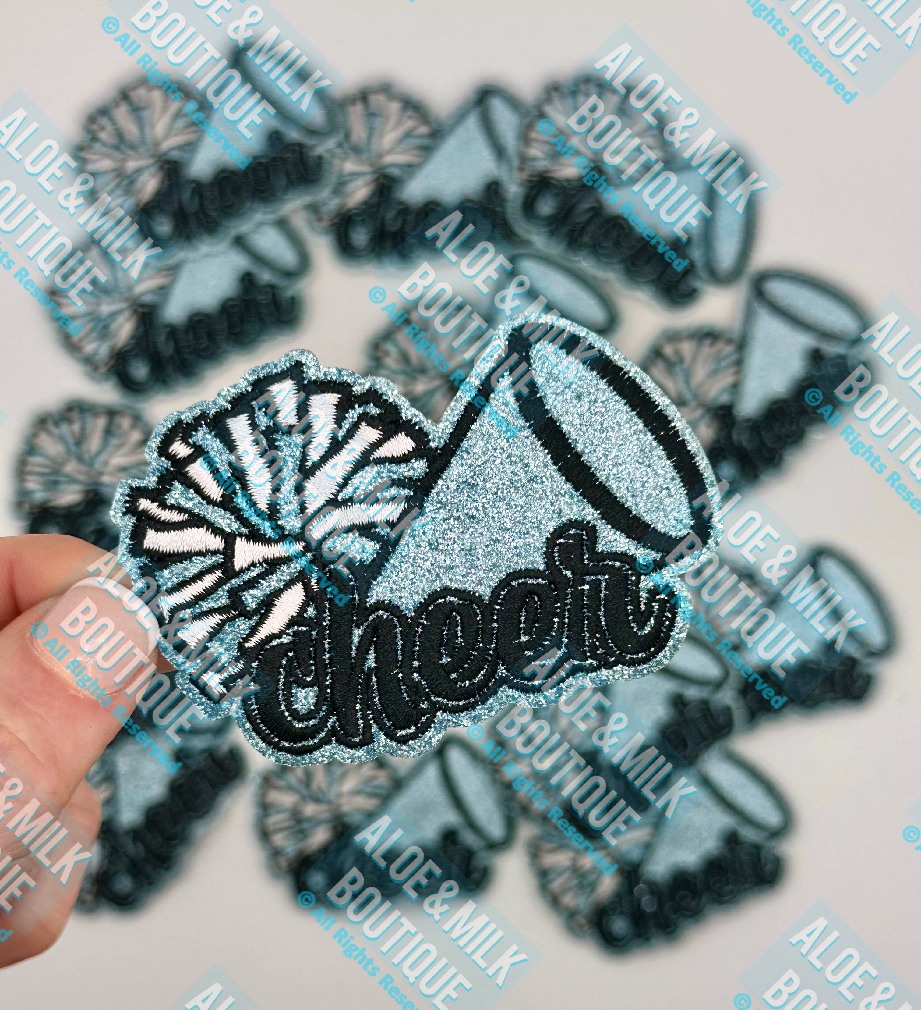 Aloe and Milk Boutique - Wholesale Patch - Cheer glitter patch, cheer game day patch, cheer competition1