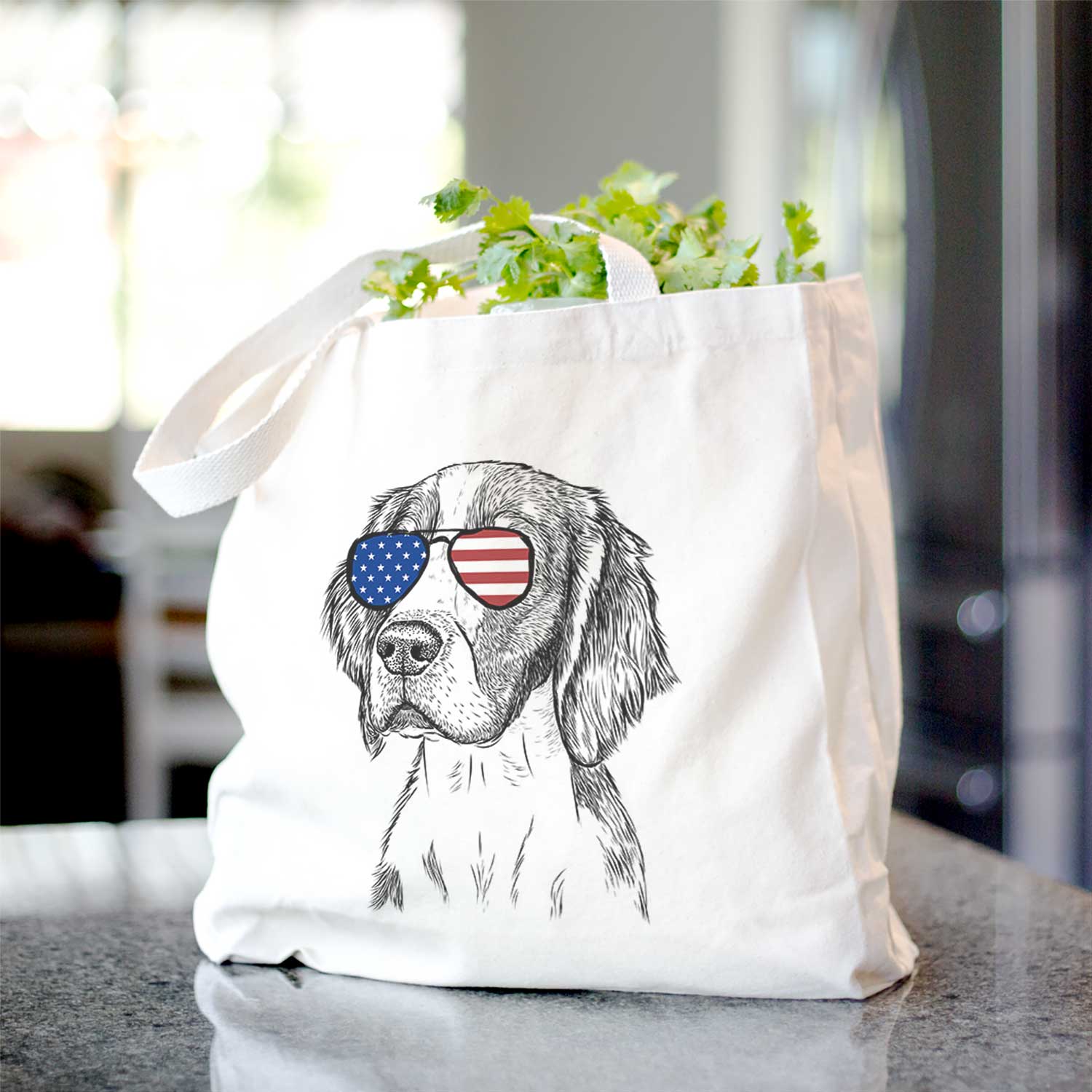 Beige Roxy the Welsh Springer Spaniel - Tote Bag for wholesale on Faire7