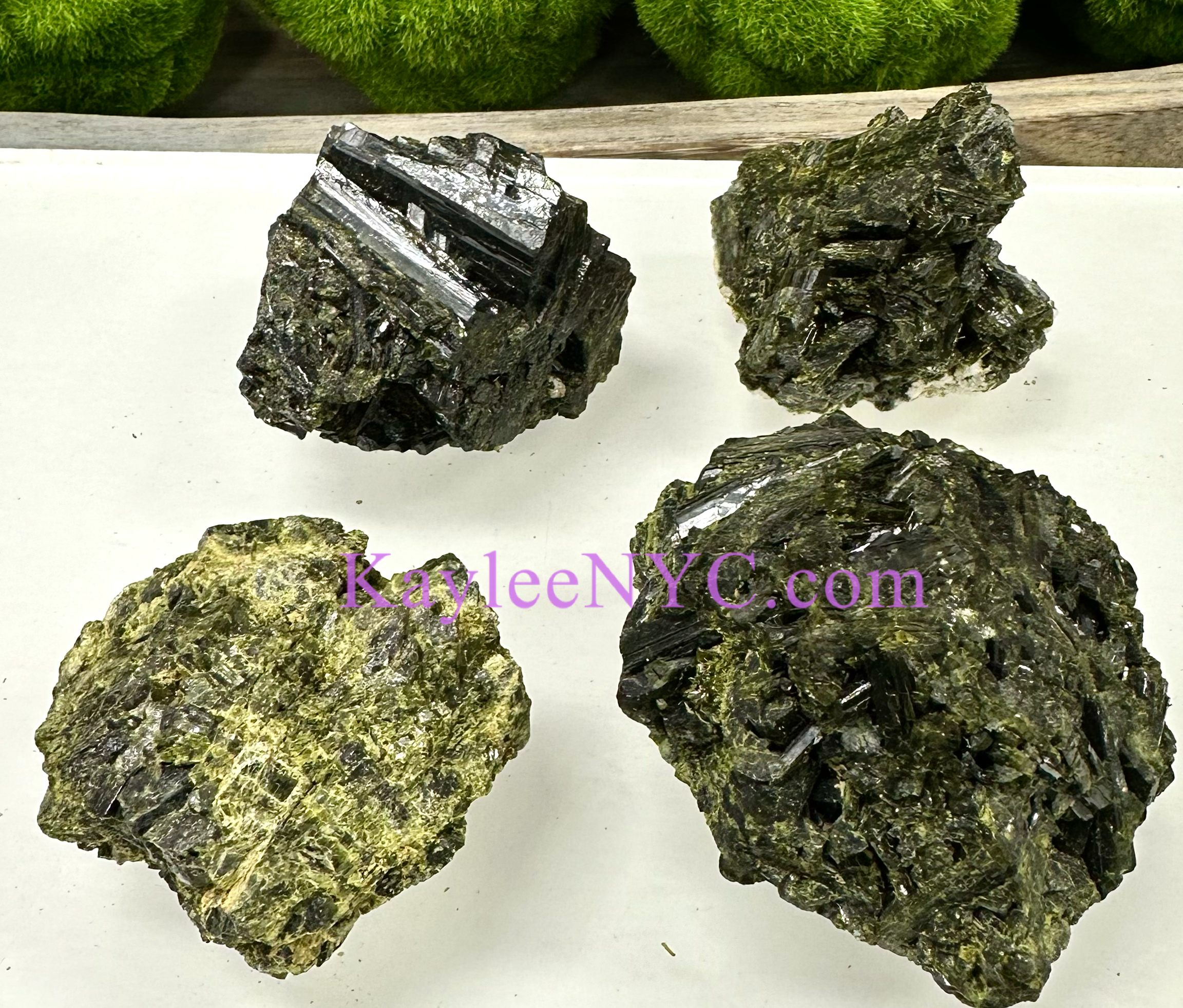 KayleeNYC - Wholesale Spiritual Stone/Crystal - 2 lb Natural Raw Epidote Crystals Healing Energy 3
